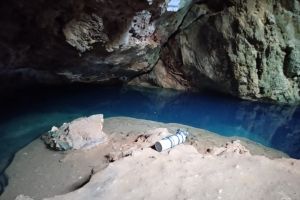 vista entrando al la camara seca | LA CUEVA DEL AGUA - Murcia Cartagena Spain foto 3
