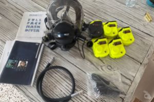 Máscara integral con intercomunicador y 4 repetidores