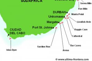 Mapa buceo Sudáfrica | ALIWAL SHOAL - UNKOMAAS - SUDÁFRICA -  Unkomaas South Africa foto 12