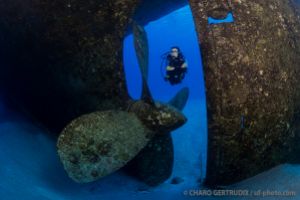 Hélice | USS KITTIWAKE - GRAND CAYMAN - ISLAS CAYMAN -  Sunset House Cayman Islands foto 7