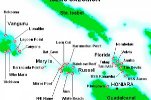 Mapa buceo Islas Salomón | BARRACUDA POINT - ISLA MERY - ISLAS SALOMON -  Honiara Solomon Islands foto 12